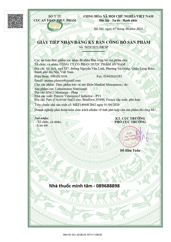 công bố sản phẩm manhae